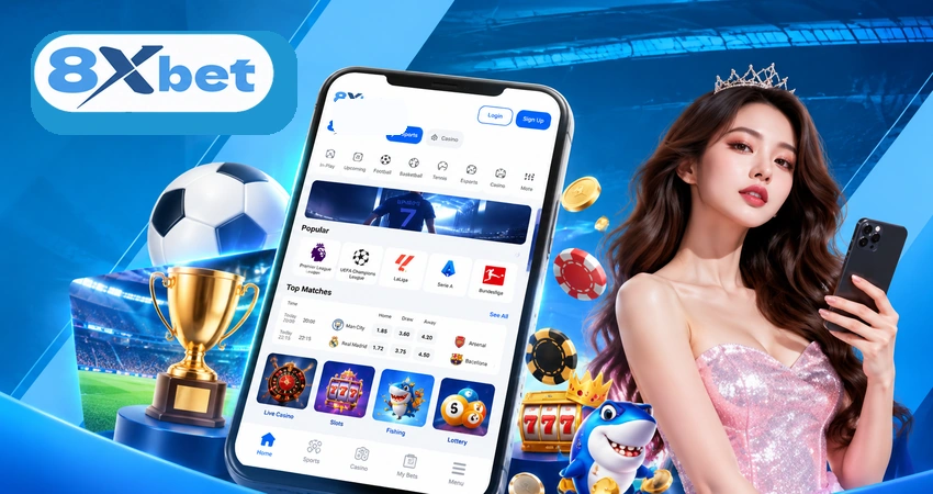 Giao diện sau khi đăng nhập 8xbet